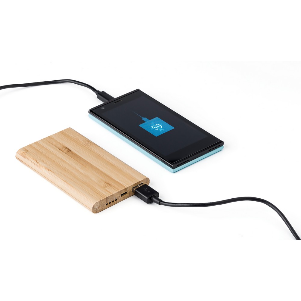 Power Bank en bambou 4000 mAh