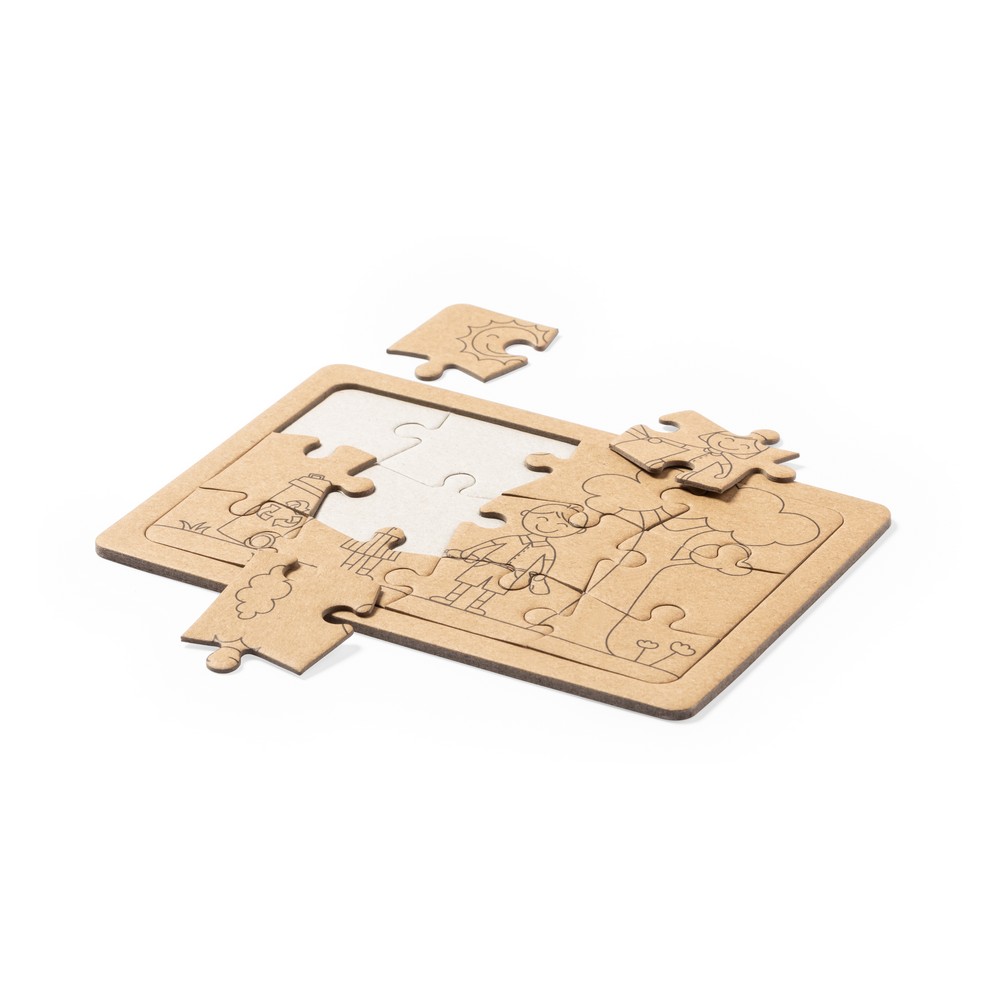 Ensemble de puzzles en carton recycl 2 pices