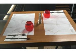 Set de table imprimé publicitaire papier jetable Suisse canton de Genève