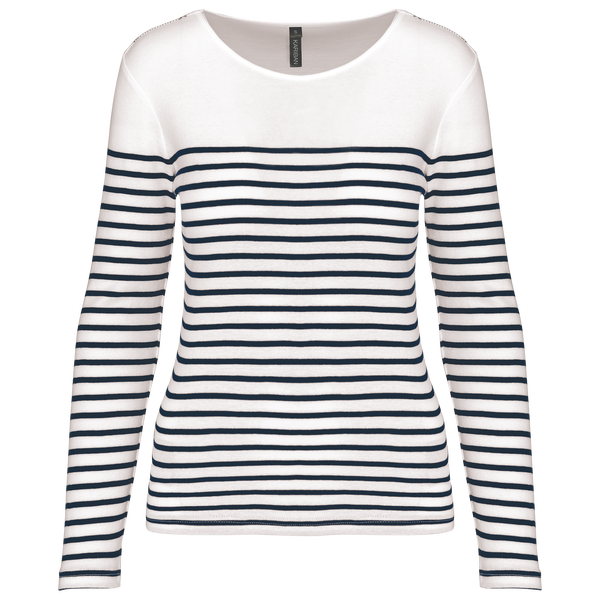 White / Navy Stripes