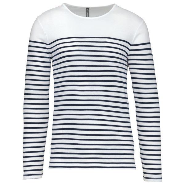 White / Navy Stripes