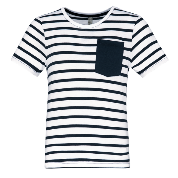 White / Navy Stripes