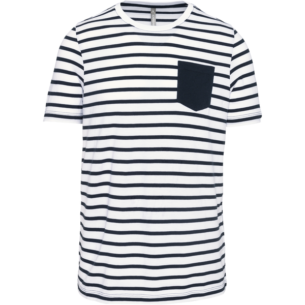 White / Navy Stripes