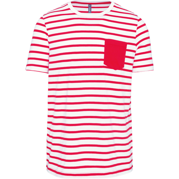 White / Red Stripe