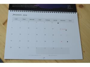 Calendrier photo mural avec perage