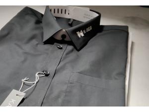 Chemise avec broderie sur le col mod�le Kariban K551 pour K-SEG SA � Bulle