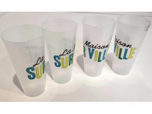 Gobelet reutilisable personnalis� quadri 40/50 cl pour La Maison sur Ville  � Petit-Lancy 
