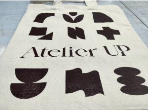 Sac totebag 100% coton personnalis� serigraphie mod�le Kimood KI0250 pour Atelier UP � Lausanne