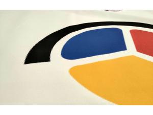Totem Tissu Tendu dos opaque avec impression couleurs face avant Autoportant 3x2m pour Telemis SA/AG (Neuch�tel) � Neuchatel