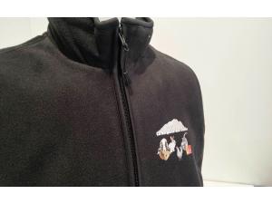 Veste sans manche en polaire mod�le Kariban K906 personnalis� couleurs dos et coeur pour La Bergerie des Vanils � Neirivue