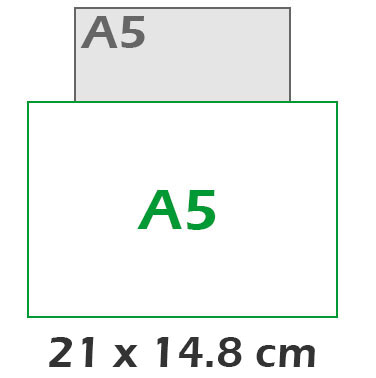 A5 Horizontal 21x14.8 cm

