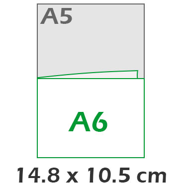 A6 Horizontal 14.8x10.5 cm
