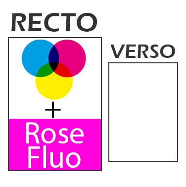 Impression : Couleurs + Rose Fluo Recto (Quadri)