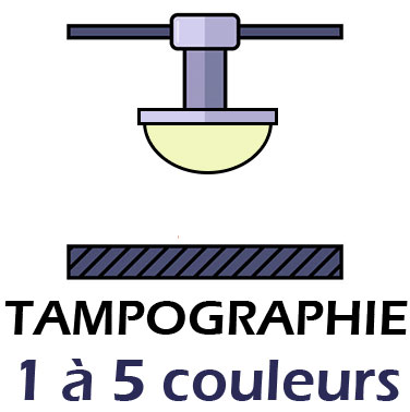 Tampographie : (Maximum 40x10 mm)