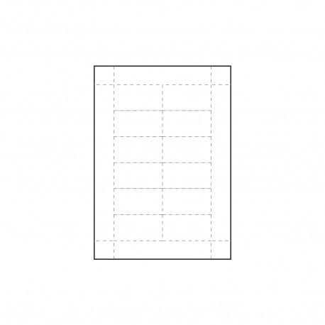 Page A4, 12 Inserts pour Carte 75x40 mm  (lot de 100 ex)