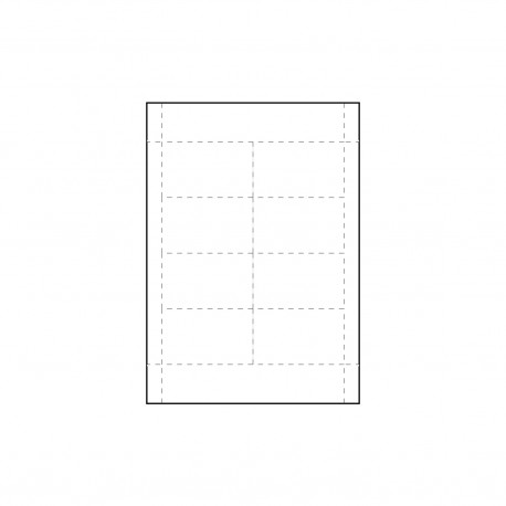 Page A4, 8 Inserts pour Carte 90x58 mm  (lot de 100 ex)